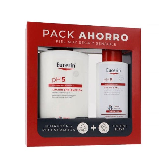 Eucerin Pack pH5 Loción Enriquecida 1L + Gel de Baño 200ml