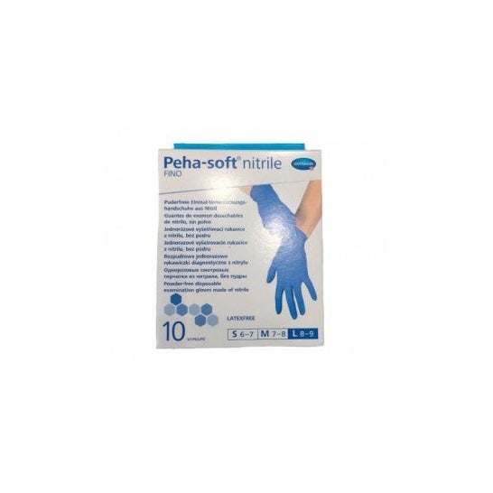 Peha-Soft guantes desechables de nitrilo talla S 10uds