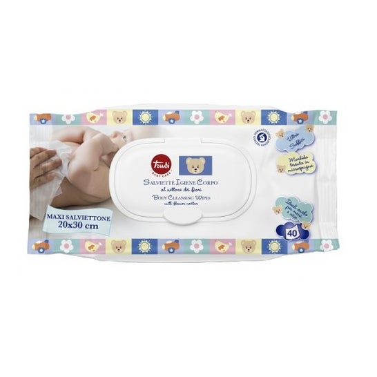 Trudi Baby Care Salviettine Igiene Corpo 20x30cm 40 Unità