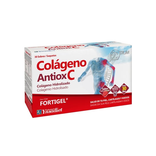 Zentrum Colágeno Antiox C con Fortigel Fresa 30 sobres