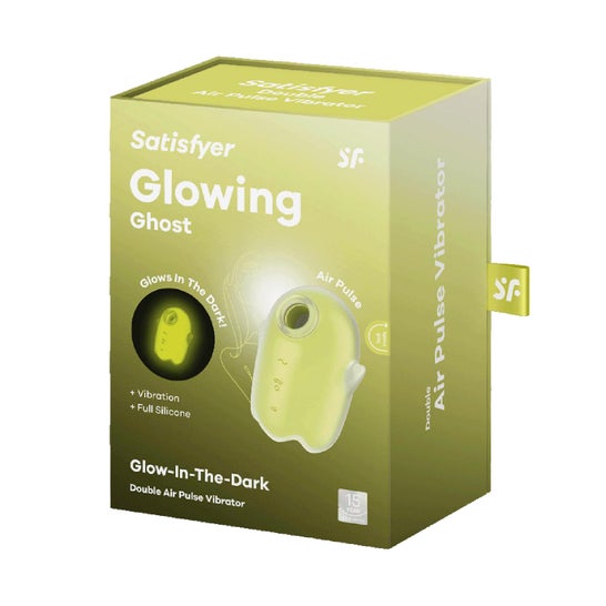 Satisfyer Glowing Ghost Double Air Pulse Vibrator Yellow 1ud