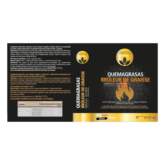 Phytofarma Quemagrasas con Cola Nitida 30caps