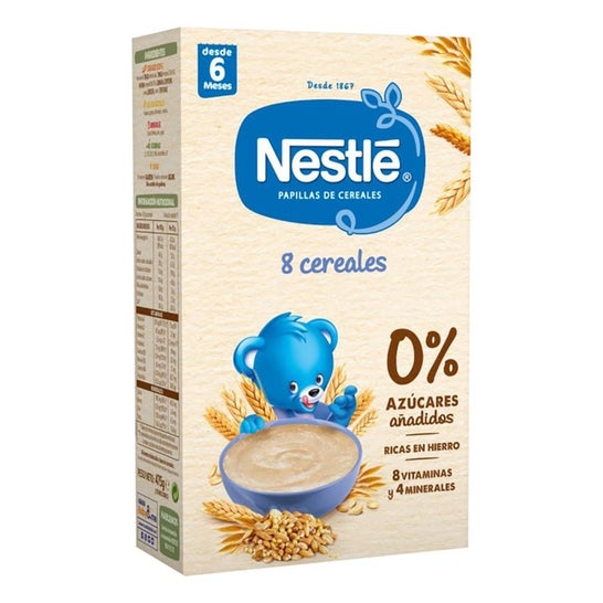 Nestlé Papilla 8 Cereales 0% Azúcares Añadidos +6m 950g