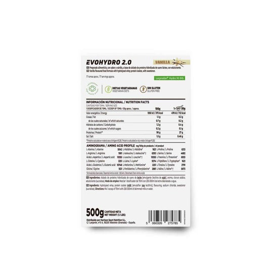 HSN Evohydro 2.0 Hydro Whey Vainilla 500g