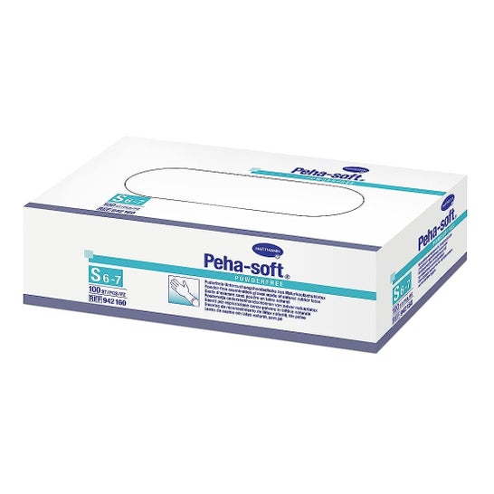 Peha-Soft engangs latexhandsker pulverfri størrelse S 100uds Peha-Soft engangs latexhandsker pulverfri størrelse S 100uds