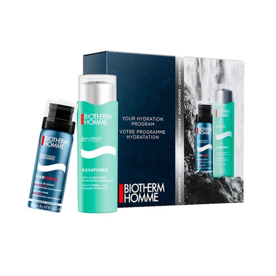 Biotherm Homme Aquapower Crema Piel Normal A Mixta 75ml + Espuma de Afeitar 50ml +  Ducha 75ml
