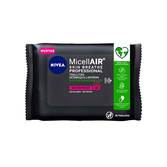 Nivea Micell Air Professional Make-up Remover Wipes 20 stk