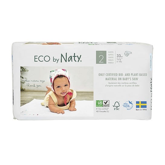 ECO by Naty® Diapers Size 2 3-6Kg 33uds