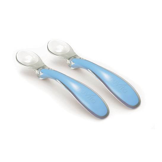 Nuvita Pack Silicone Spoons Blue 2 Unità