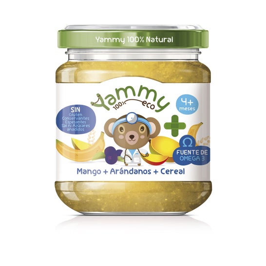 Yammy Tarrito Ecológico Mango Arándano Cereal 195g