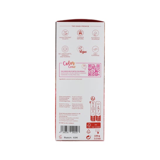 Khadi Henna Natural 100% Pura 100 g