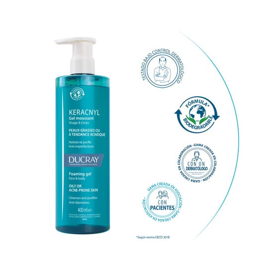 Ducray Keracnyl gel Limpiador 200 ml