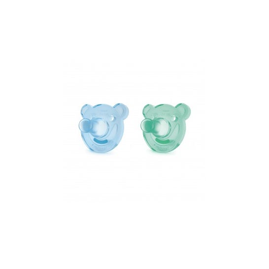 Avent Chupete Soothie Todo Silicona Azul-Verde 0-3 Meses