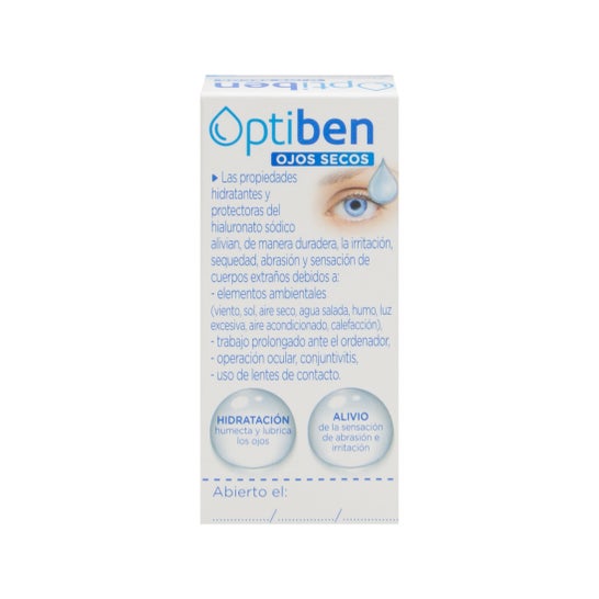 Optiben Colirio Ojos Secos 10ml Solución Oftálmica Hidratante