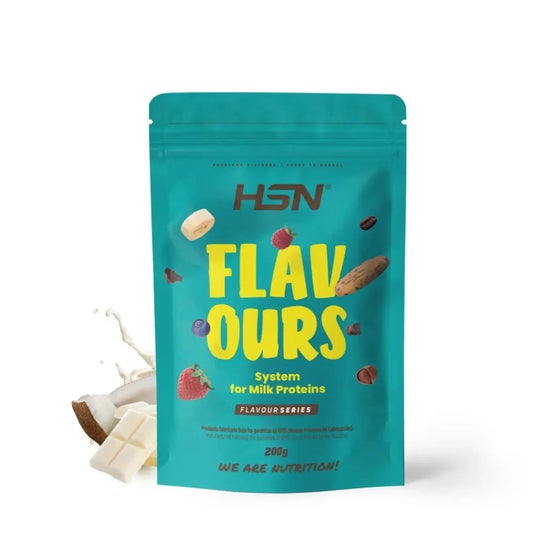 HSN Saborizante en Polvo para Proteínas Lácteas Chocolate Blanco y Coco 200g