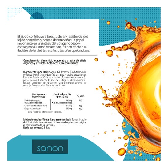 Sanon Silicio Orgánico Sabor Naranja 500 ml