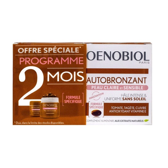 Oenobiol Autobronzant Peau Claire et Sensible 2x30cáps