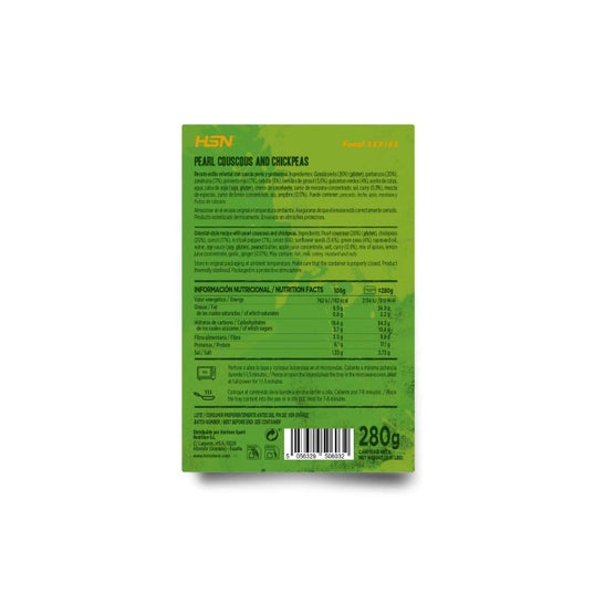 HSN Plato Preparado Estilo Veggie Cuscús Perla y Garbanzos Estilo Oriental 280g