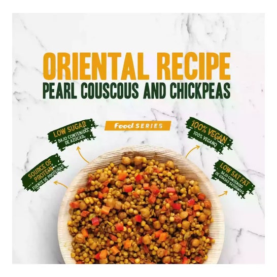 HSN Plato Preparado Estilo Veggie Cuscús Perla y Garbanzos Estilo Oriental 280g