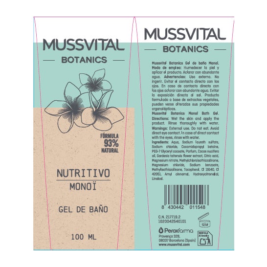 Mussvital Botanics Monoï Gel 100 ml
