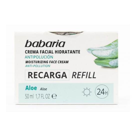 Babaria Crema Facial Hidratante Anti-Polución Aloe Refill 50ml