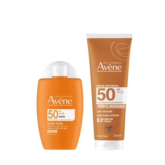 Avène Pack Ultra Fluido Invisible SPF50 50ml + Leche Invisible SPF50 250ml