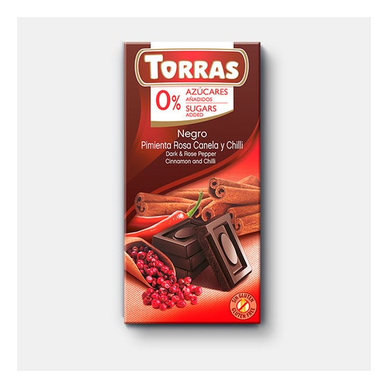 Chocolate Blanco Fresas sin azucar sin gluten 75 g Torras - AyF