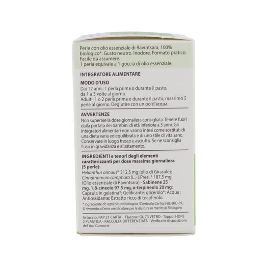 Pranarôm Perlas de Aceite Esencial de Ravintsara BIO 60caps