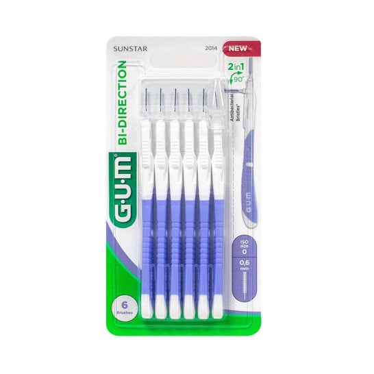 Gum Interdental Brush 2014 Bi-Directional 6mm 6 pieces
