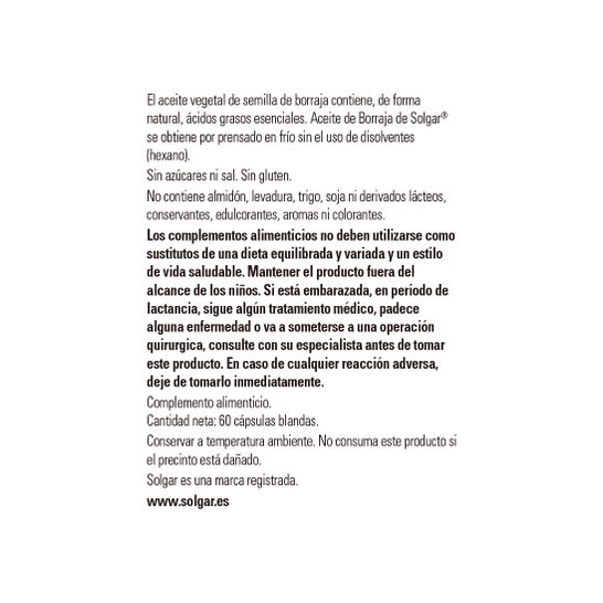 Solgar Olio de Borragine 1300mg 60 softgels