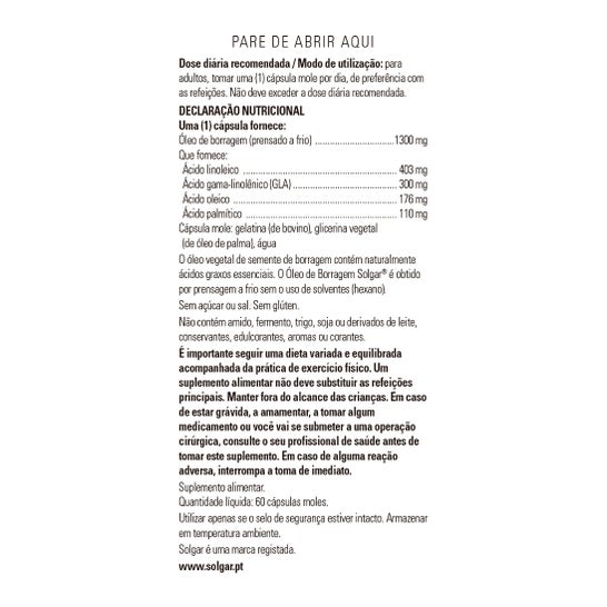 Solgar Olio de Borragine 1300mg 60 softgels