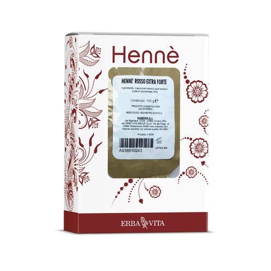 Erba Vita Henna Roja Natural Extra Fuerte 100g