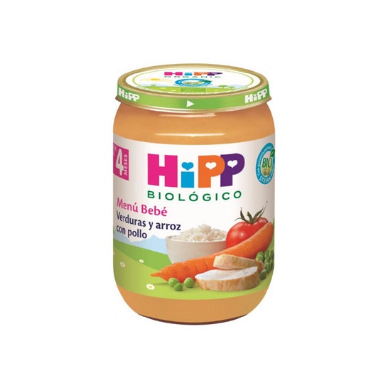 Hipp Tarrito Verduras Arroz con Pollo Bio +4M 190g
