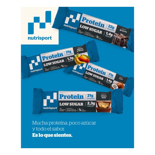 Barritas Low Carbs Nutrisport Exp. + 16 Und. - BROWNIE