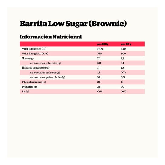 Barritas Low Carbs Nutrisport Exp. + 16 Und. - BROWNIE