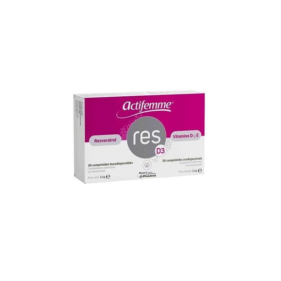 Plusquam Pharma Actifemme Resveratrol RESD3 Vitamine D 30comp