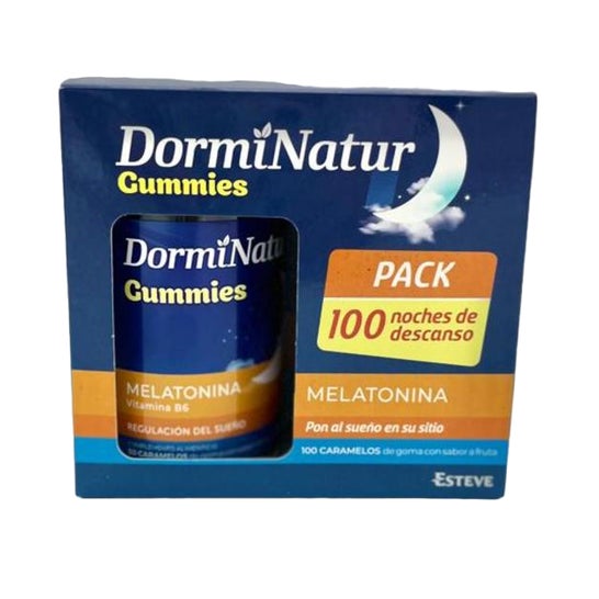 DormiNatur Pack Melatonina + Vitamina B6 2x50 gummies