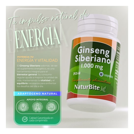 NaturBite Ginseng Siberiano 1000 mg 60 comp