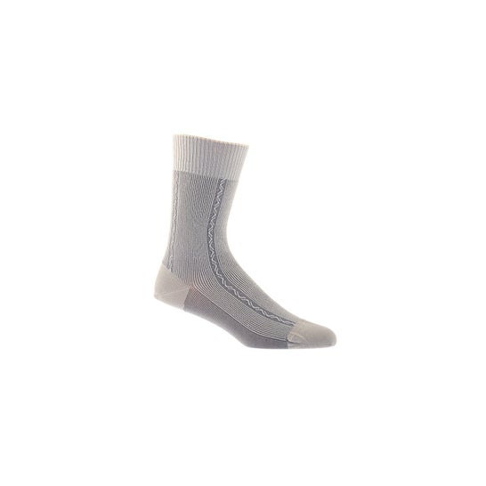 La Boutique Des Jambes L'Élégante Homme Mi-Chaussette Sans Élastique Phlebojambe Beige 39/40