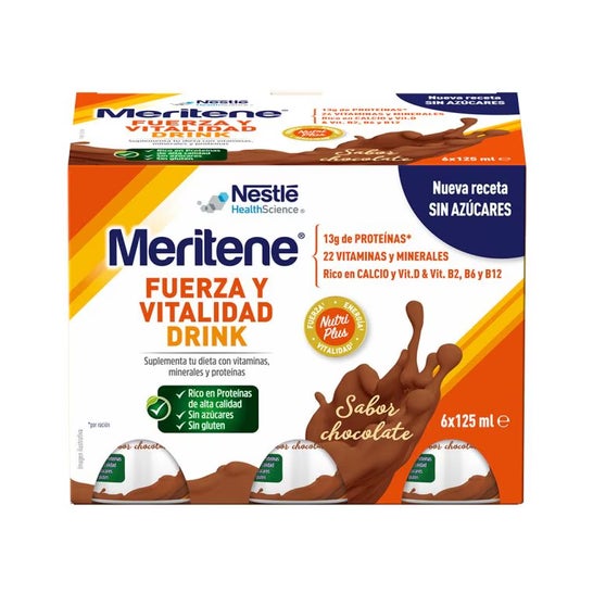 Nestlé Meritene Fuerza y Vitalidad Drink Sabor Chocolate 6x125ml
