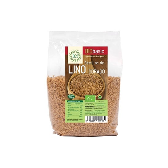 Solnatural Flaxseed Golden Seed Bio 500 g