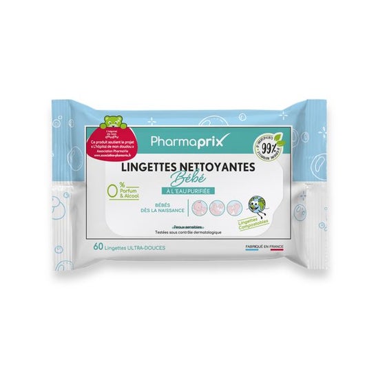 Pharmaprix Lingettes Nettoyantes Bébé 60uds