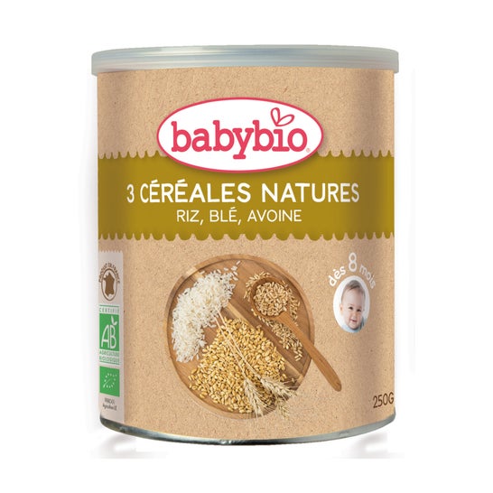 Babybio  Preparado Ecológico 3 Cereales Natural 250g
