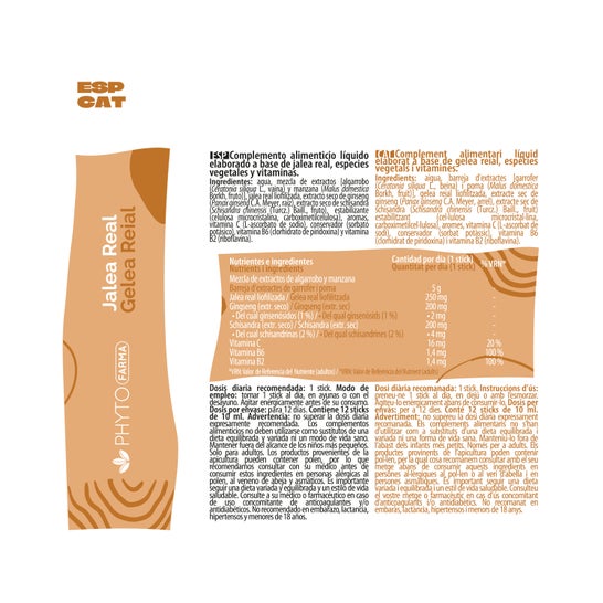 Phytofarma Royal Jelly, Ginseng + Schisandra 12 sticks