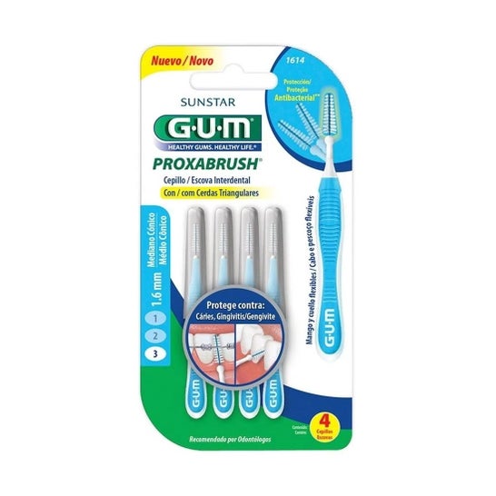 Cepillo Interdental Gum Proxabrush Azul 4uds