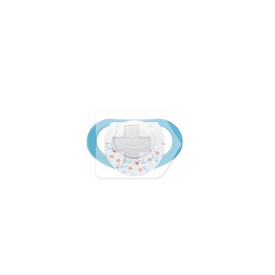 Chicco® anatomische anatomische rubberen fopspeen 4M + blauw 1u
