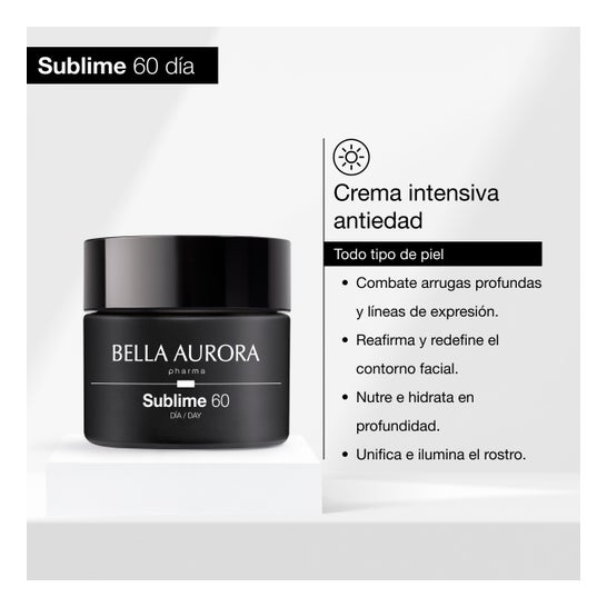 Bella Aurora Sublime 60 Crema Día Nutritiva Multiacción +60 años 50ml