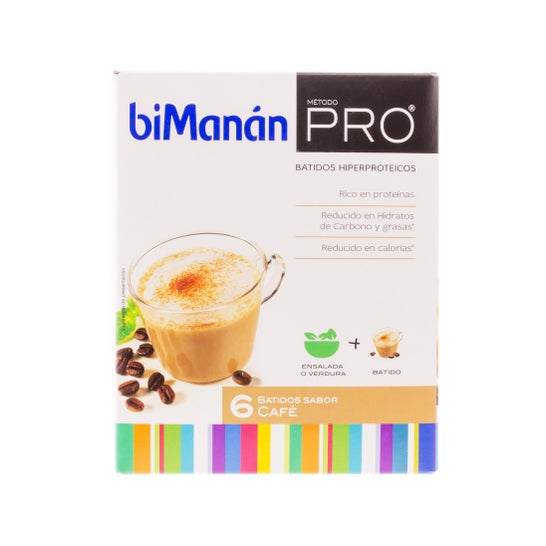 biManán® Pro® hyperproteinic coffee shake 6 sachets