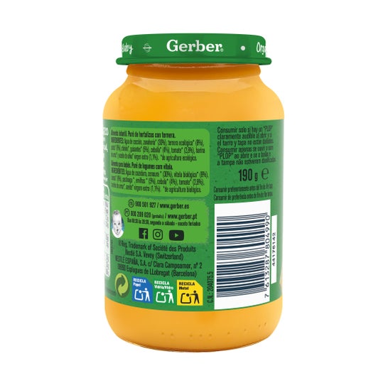 Gerber Organic Hortalizas con Ternera 190g