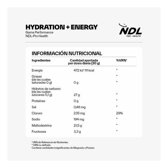 Ndl Pro-Health Hidratación y Energía Lima Limón Pack 30x12 Sobres